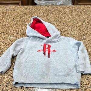 Kids Gray Hoodie with Red Interior